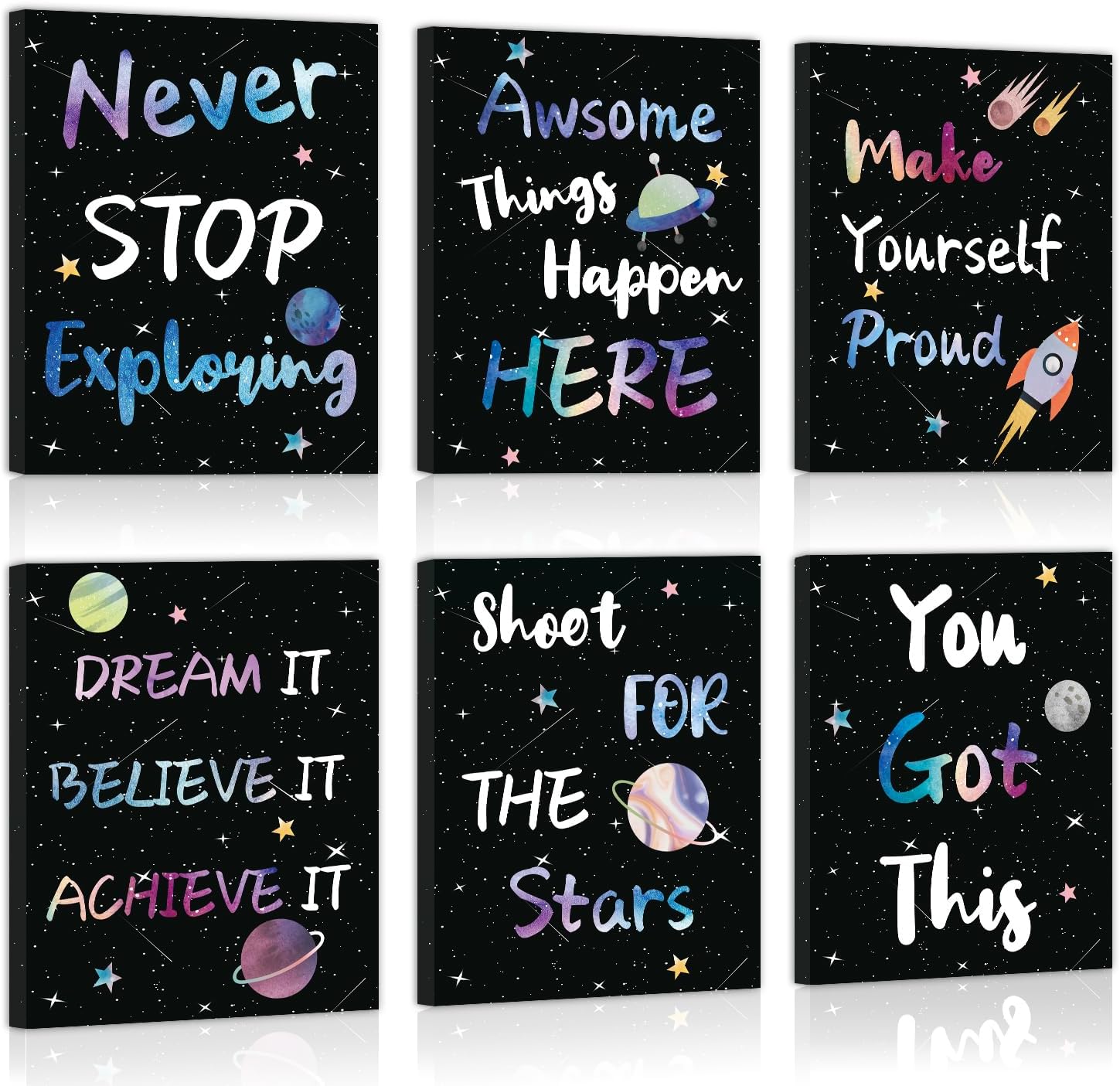 Blue Canvas Wall Art — 10" — Outer Space 3