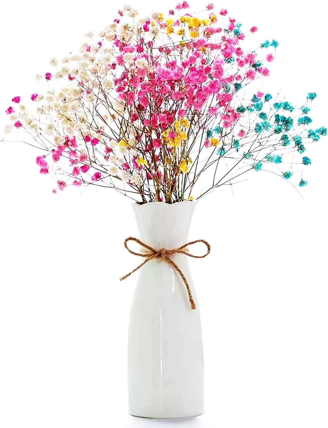 Modern Blue Flower Vase — 4" — White-1