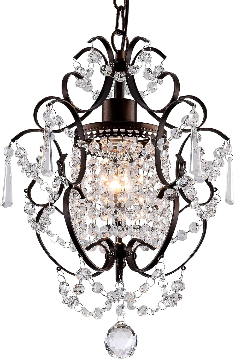 Farmhouse Gold Chandelier — 1-Light — Bronze