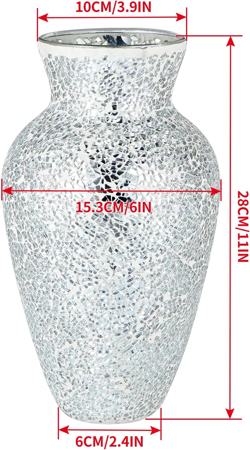 Handcrafted Glass Flower Vase — 11" - View 3