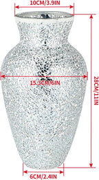 Handcrafted Glass Flower Vase — 11" - View 3