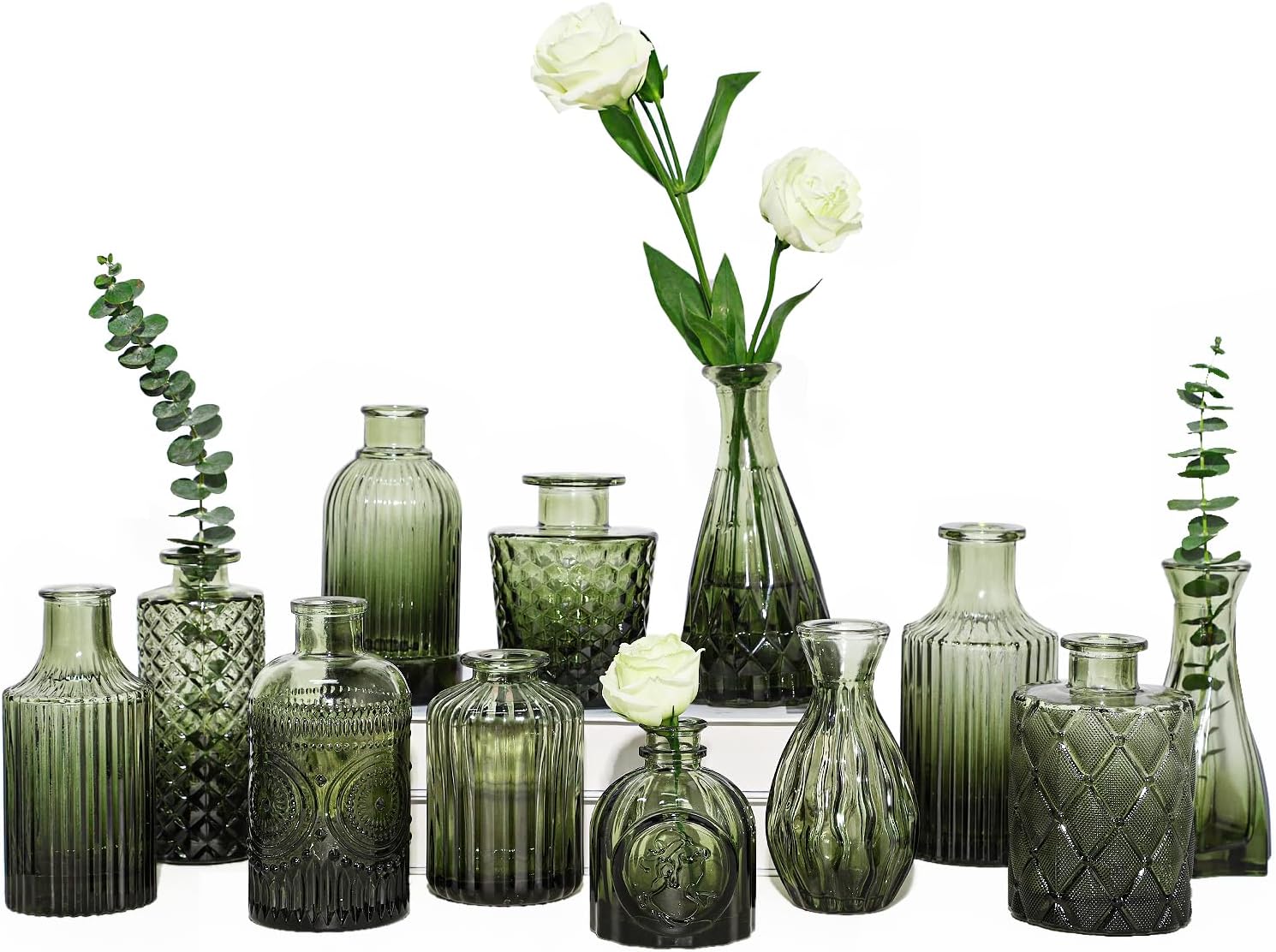 Black Vase — Green-12pcs
