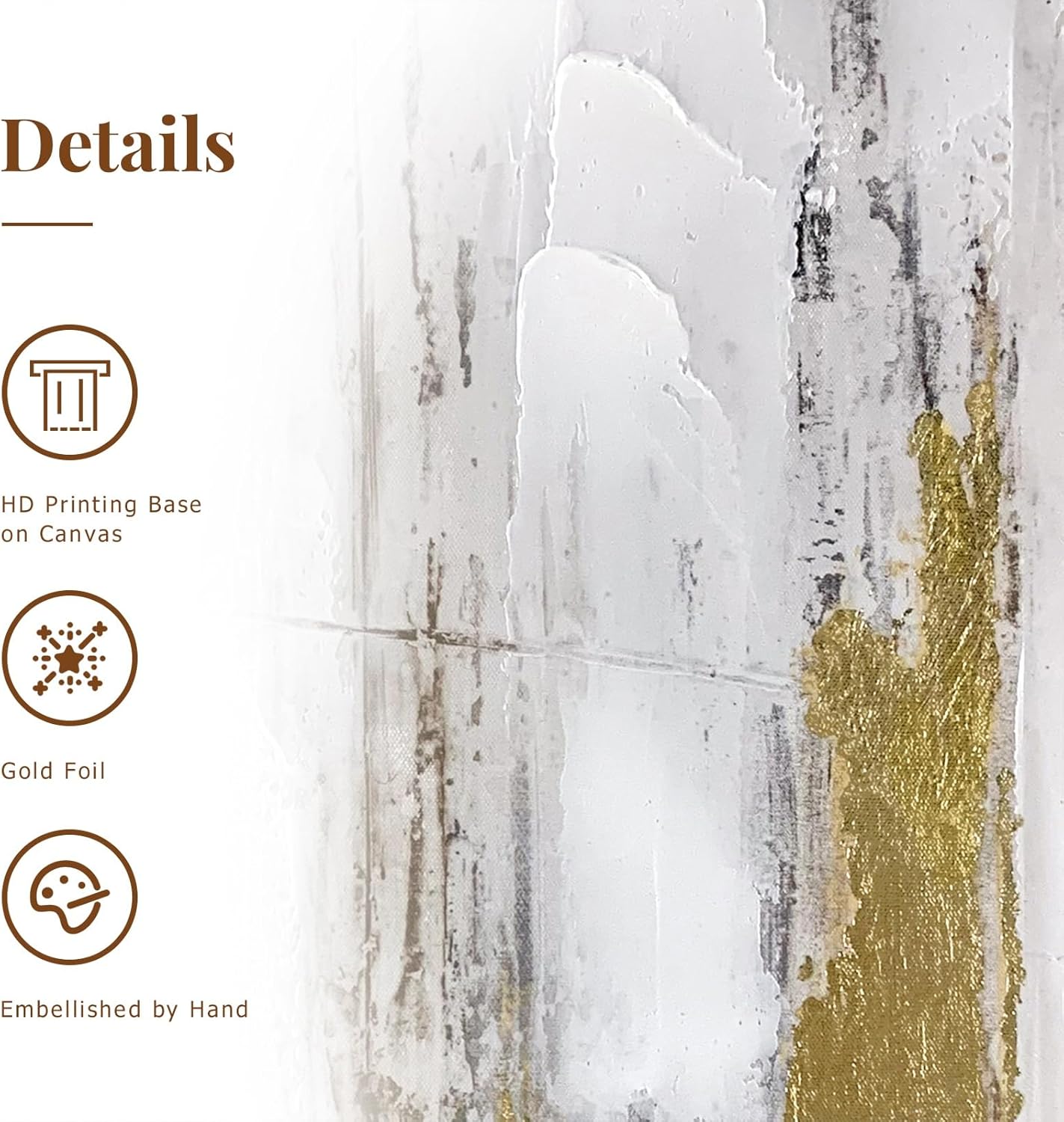 Framed Luxe Gold Wall Art — 32" - View 2
