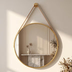 Luxe Black Round Mirror — 20"