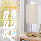 USB Modern Beige Desk Lamp — Set of 2 - View 4