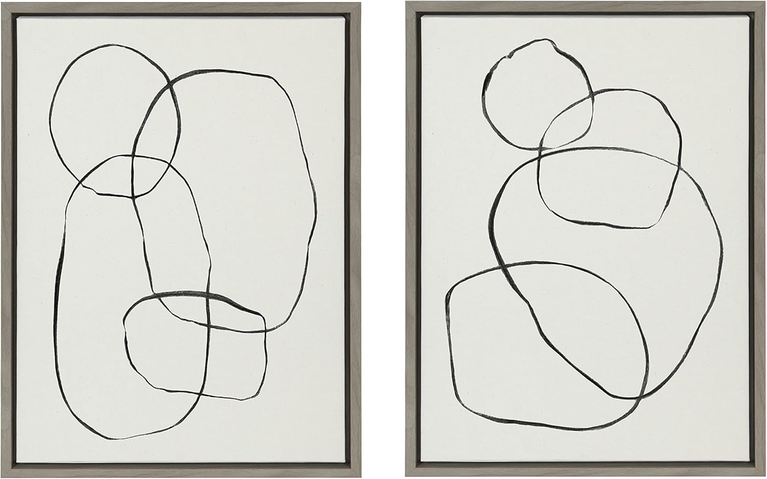 Linen Modern Beige Canvas Wall Art — 18x24 — 24"L x 18"W