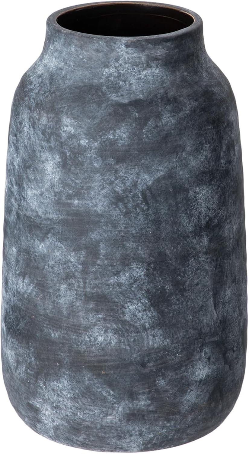 Vintage Farmhouse Brown Vase — 6" — Lightslategray