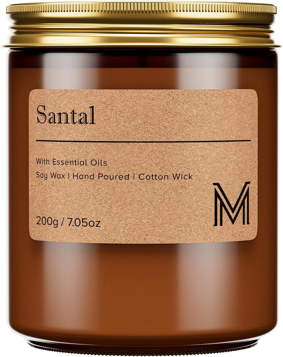 Scented Metal Candle Set — 7.5oz/Santal