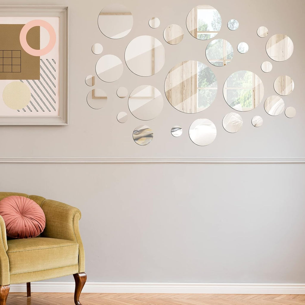 Round Glass Wall Mirror — 6" - View 7