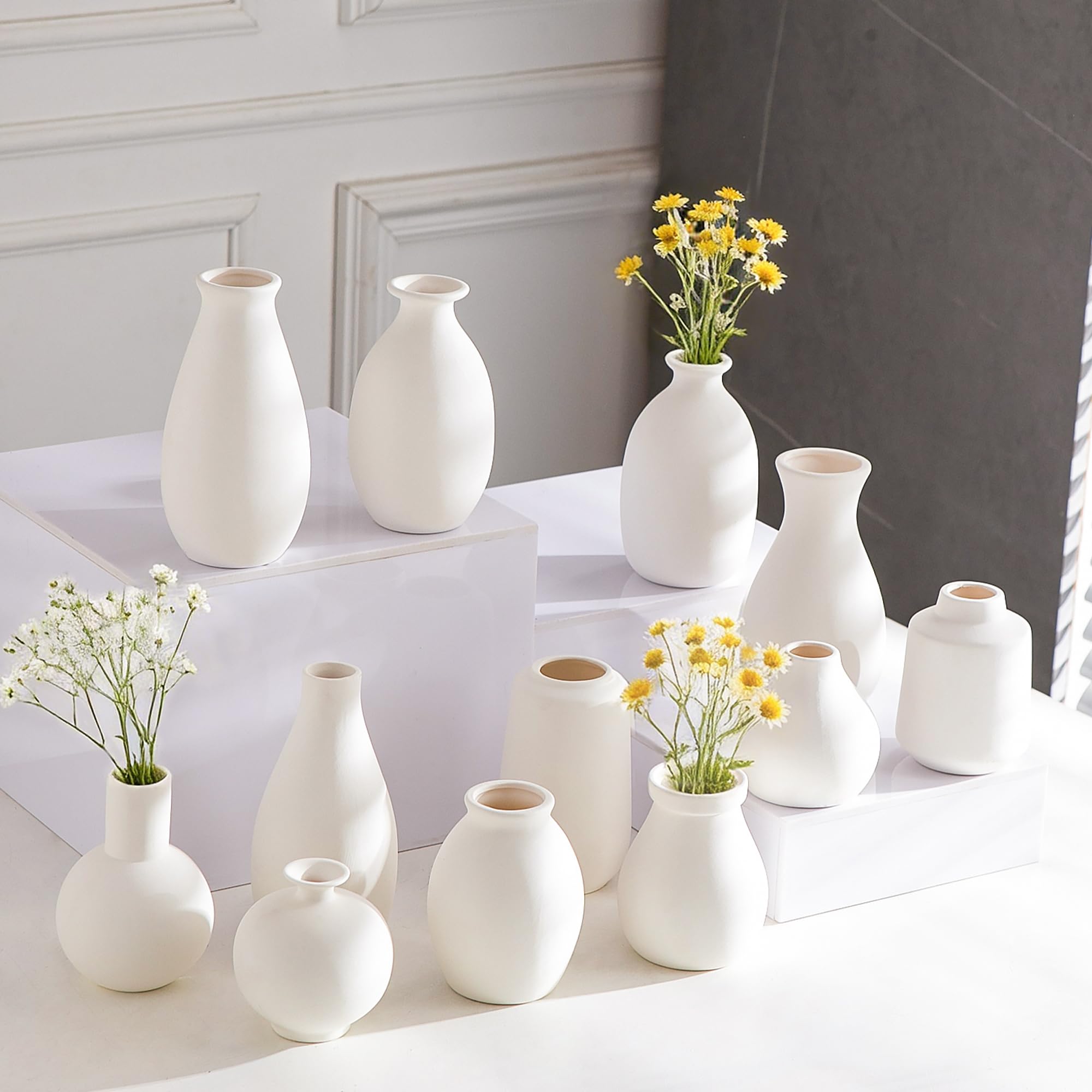 Boho Black Vase — Set of 12