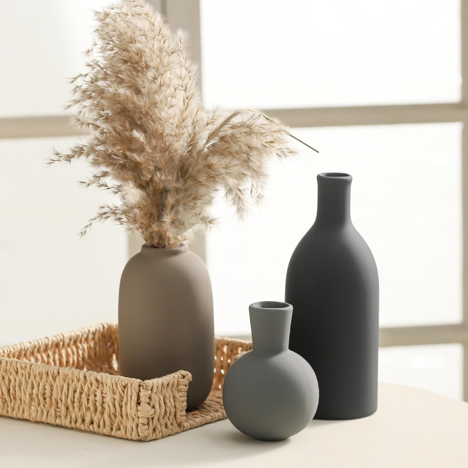 Farmhouse Blue Vase Set — Set of 3 - View 2
