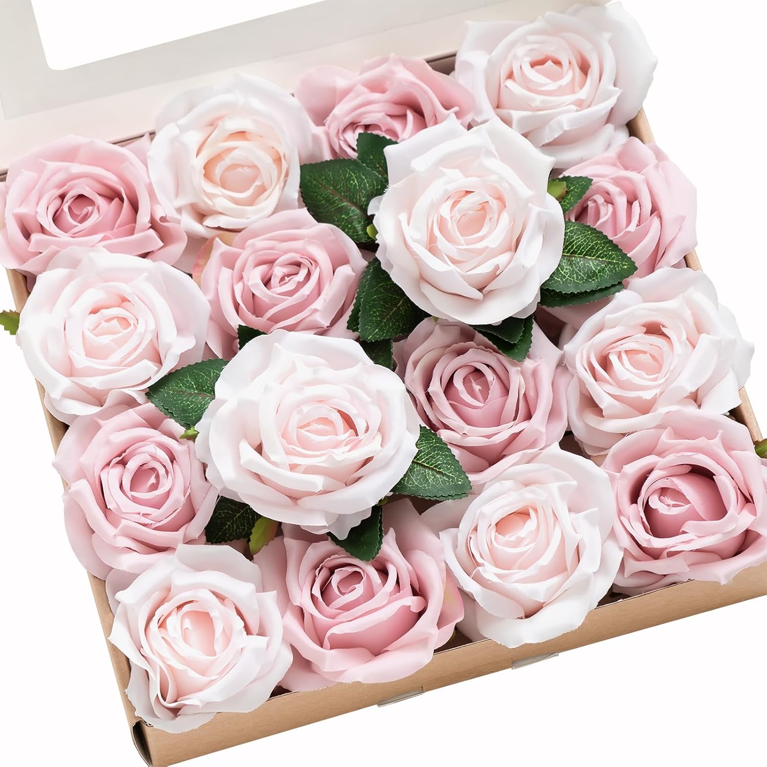 Beige Artificial Flowers — 3.5" — Pale Pink & Shabby Blush