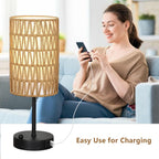 Dimmable Boho Black Desk Lamp - View 5