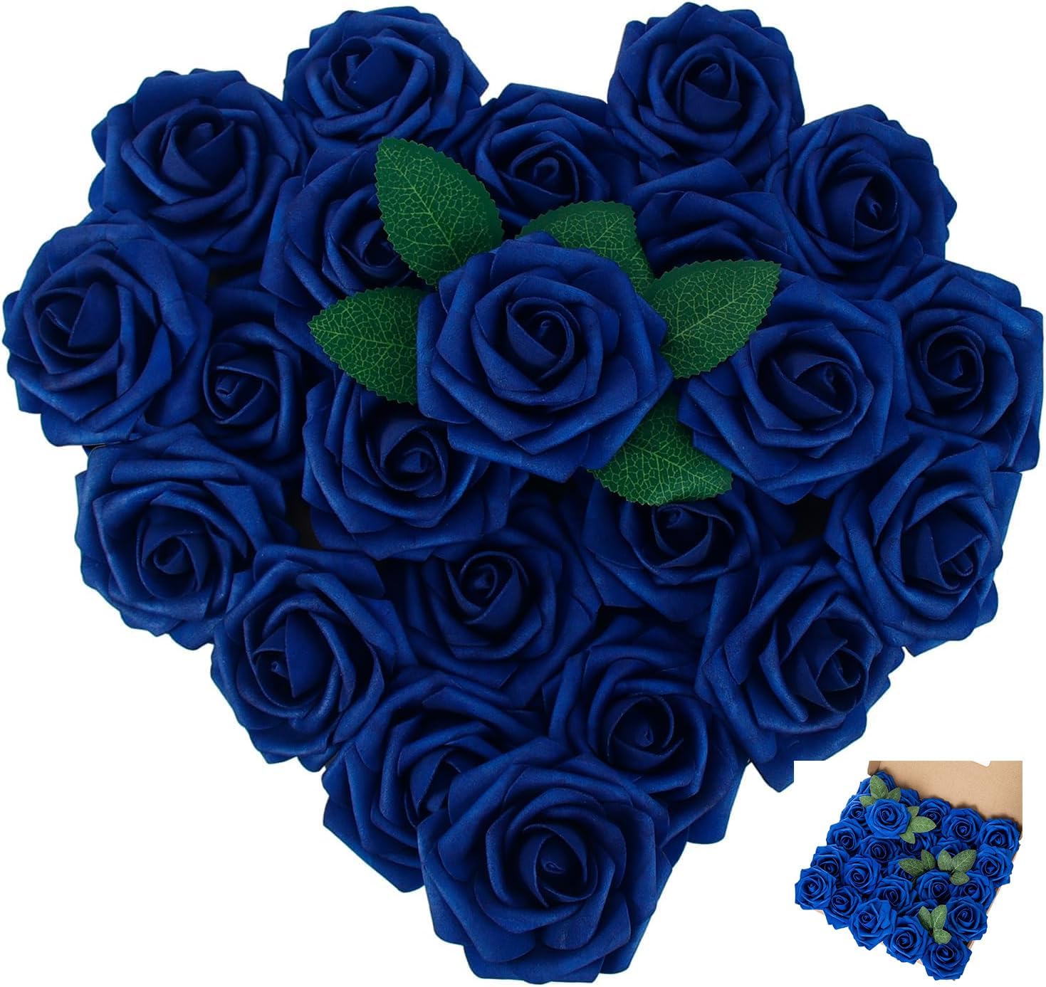 Black Artificial Flowers — Navyblue