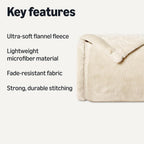 Beige Throw Pillow — 60" - View 2