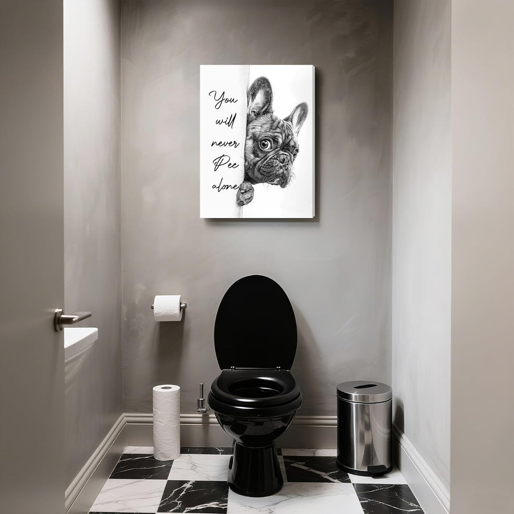 Black Canvas Wall Art — 16" - View 2