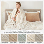 Beige Throw Pillow — 60" - View 8