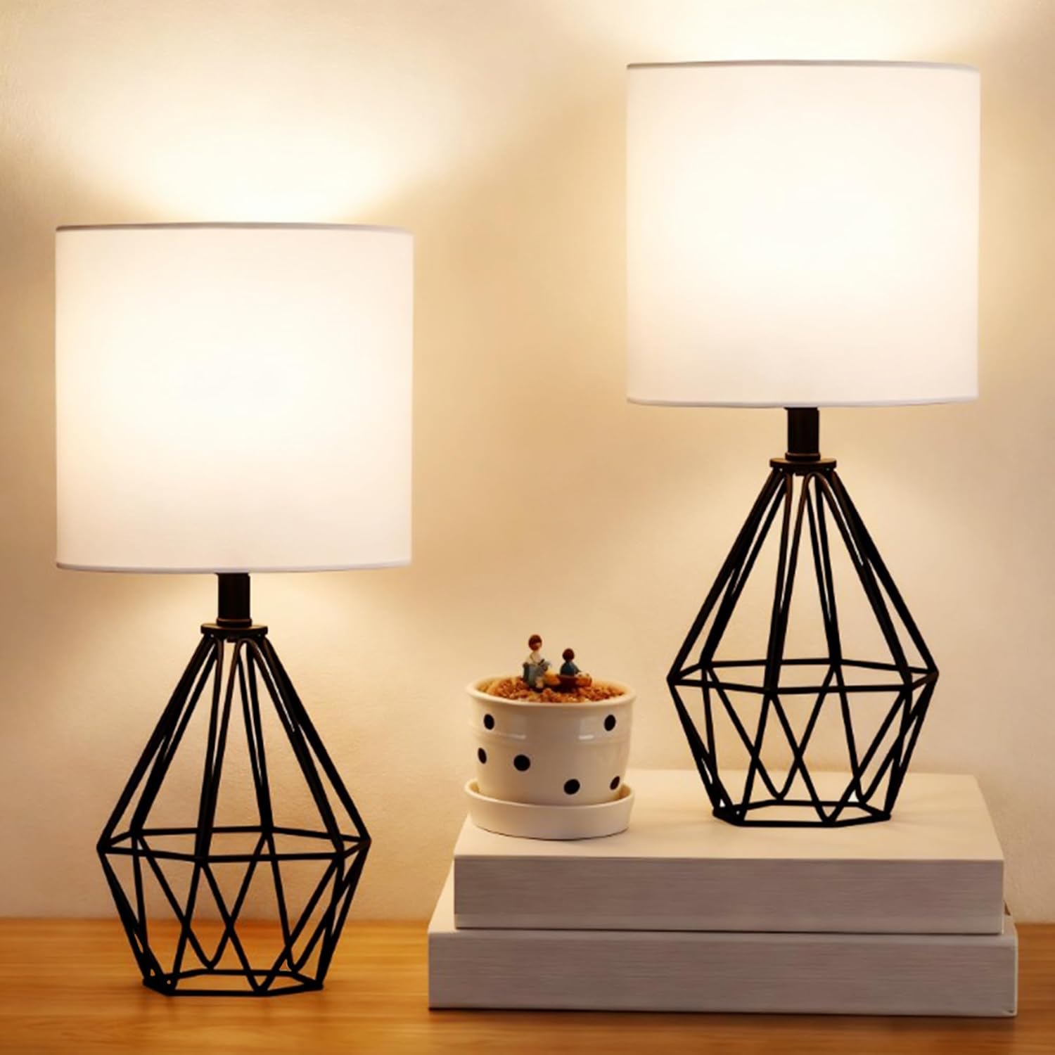 Luxe Black Desk Lamp — Set of 2 — Black 2 pack