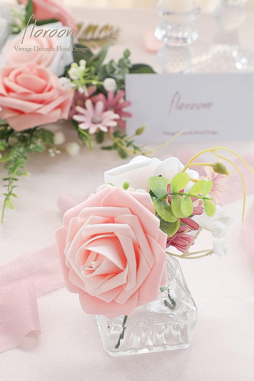 Beige Artificial Flowers — 3" - View 4