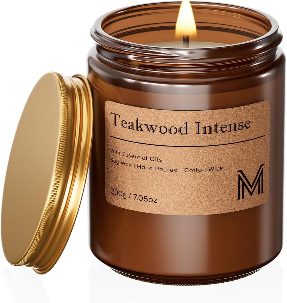 Scented Metal Candle Set — 7.5oz/Teakwood Intense