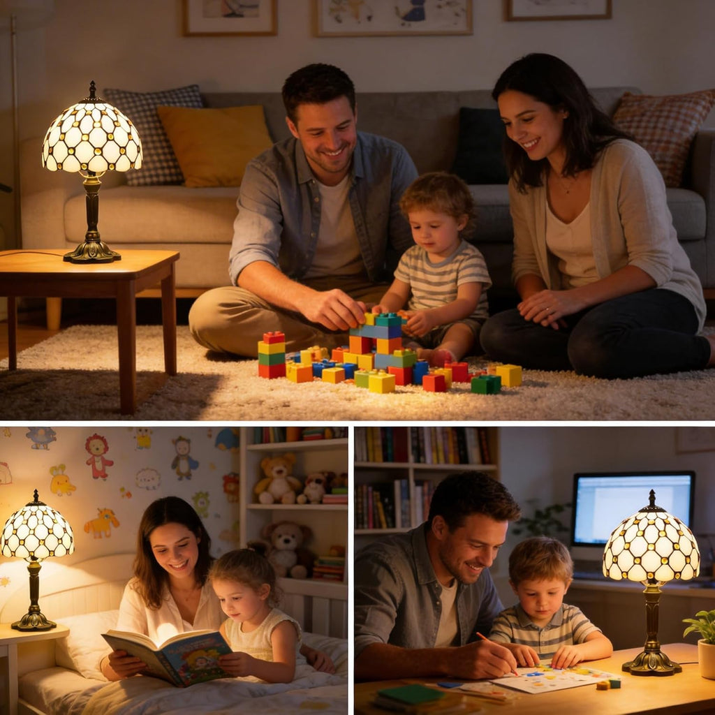Vintage Glass Table Lamp - View 7