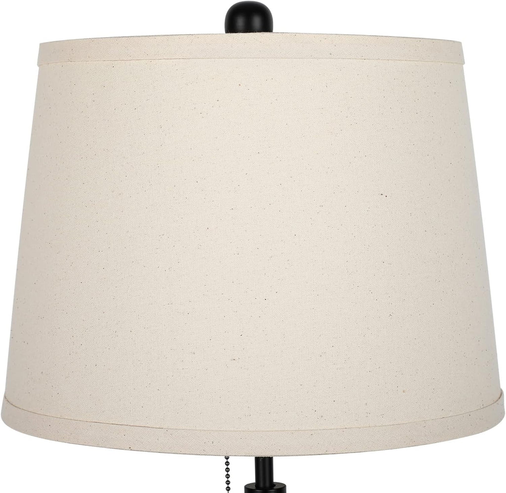 Dimmable Modern Beige Nightstand Lamp — Set of 2 - View 7