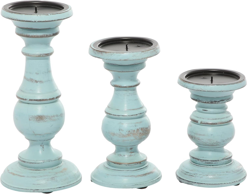 Farmhouse Black Pillar Candle — 6" - View 4