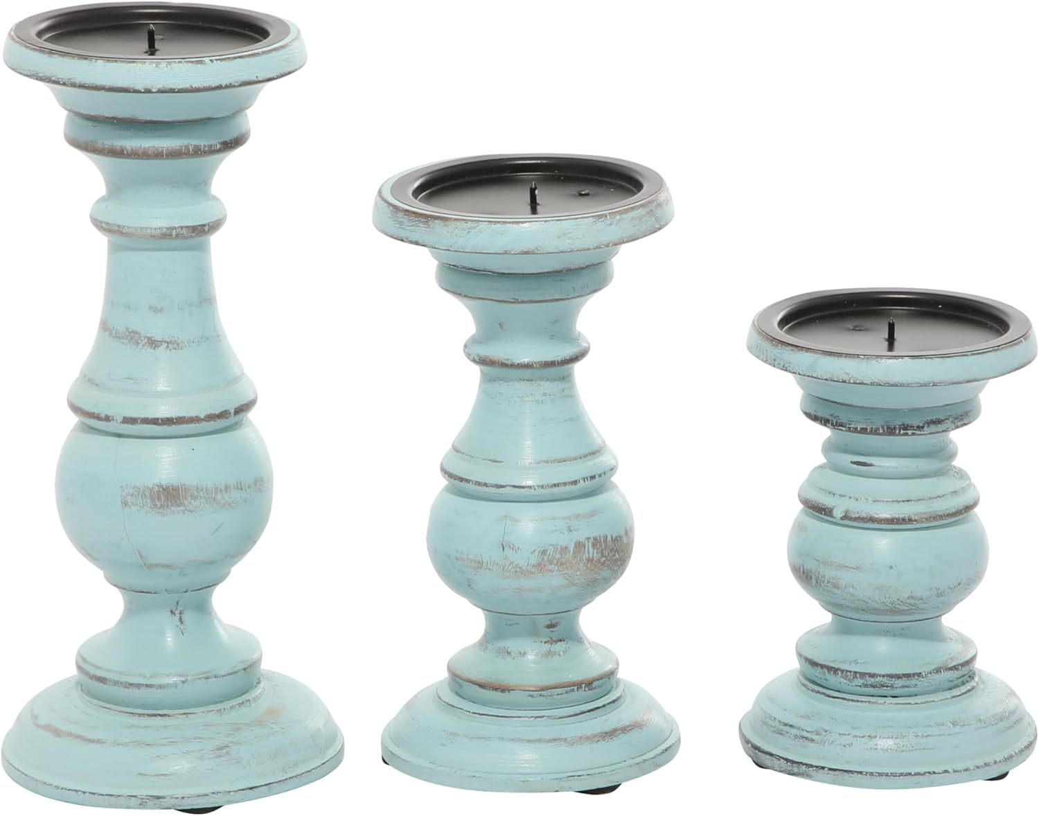 Farmhouse Black Pillar Candle — 6" - View 4