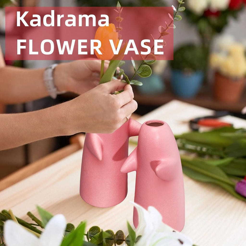 Modern Black Flower Vase — Set of 2 - View 4
