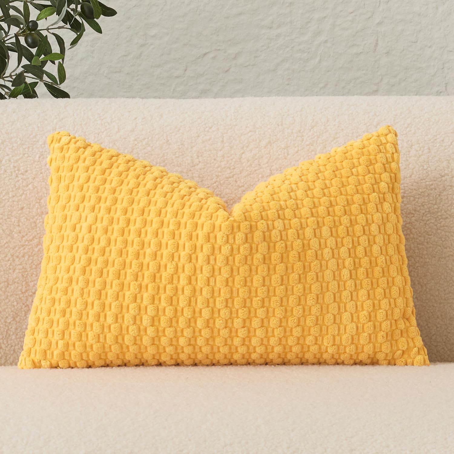 Lumbar Boho Beige Pillow Cover — 24" — 20" x 12" (Pack of 1)