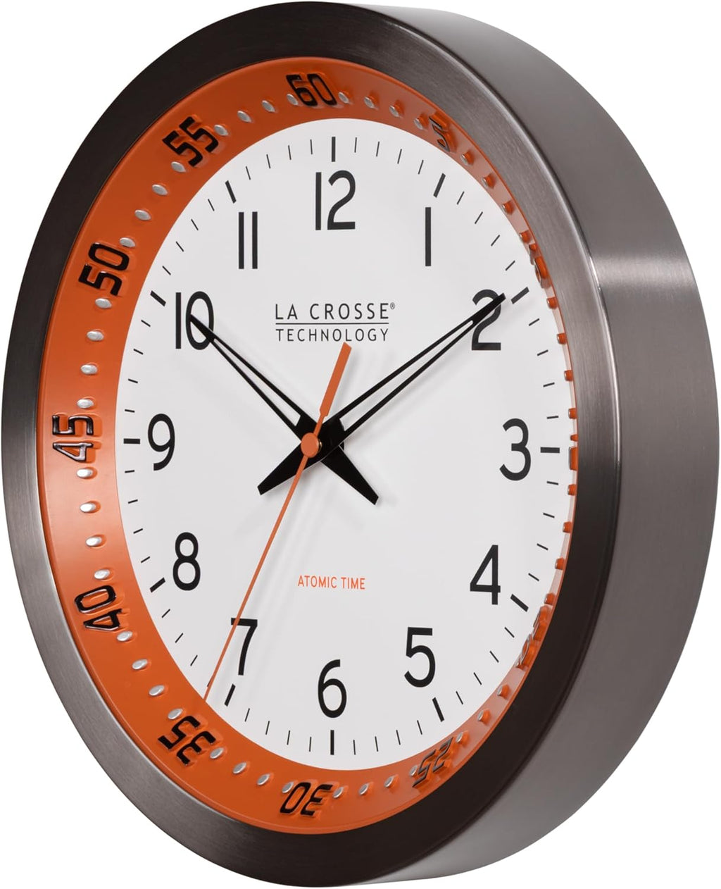 Mid-Century Black Wall Clock — 10" - View 2