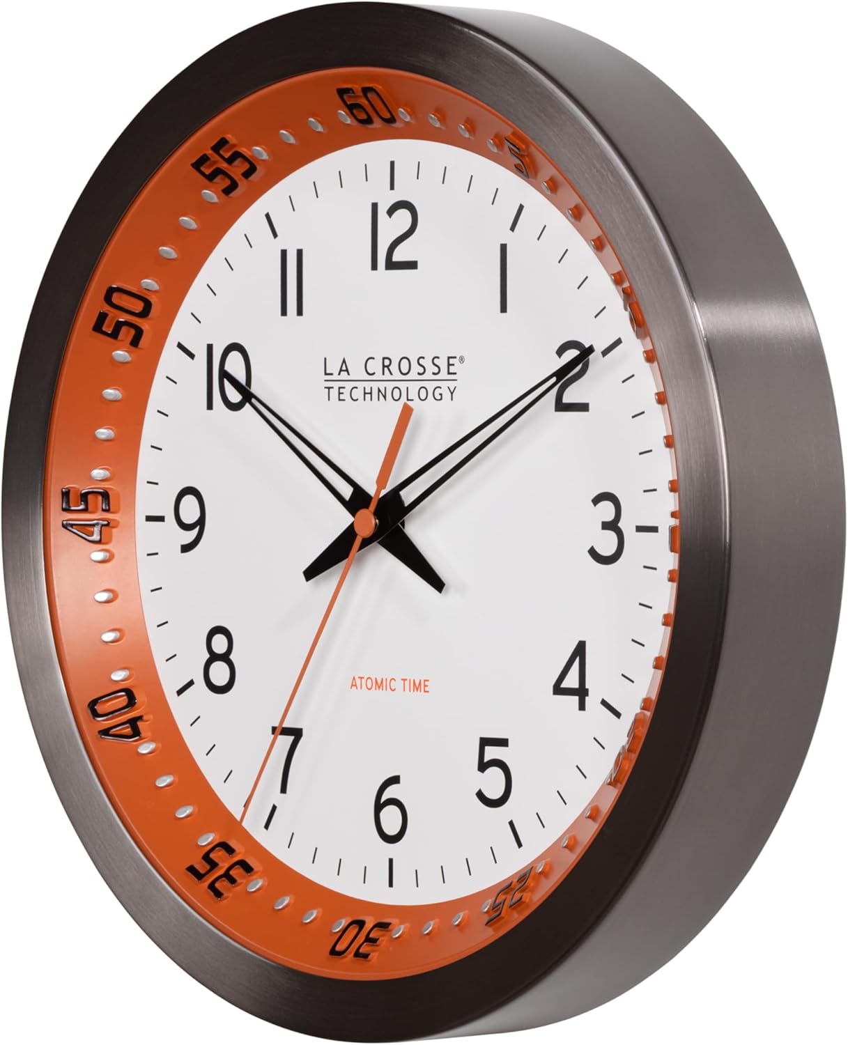 Mid-Century Black Wall Clock — 10" - View 2