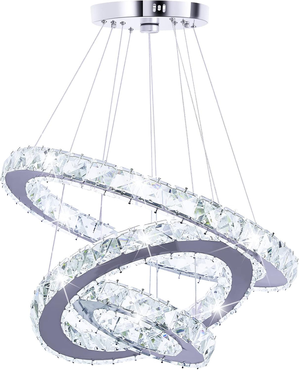 Adjustable Luxe Metal Chandelier — Round