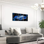Modern Black Canvas Wall Art — 12" - View 3