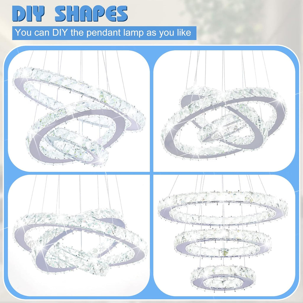 Adjustable Luxe Metal Chandelier - View 6