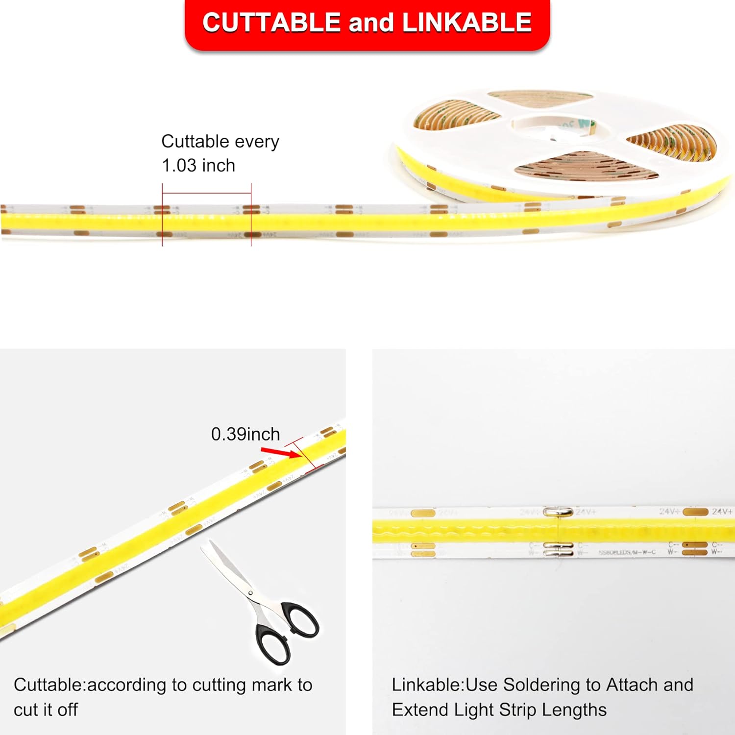 Dimmable Metal LED Strip Lights - View 5