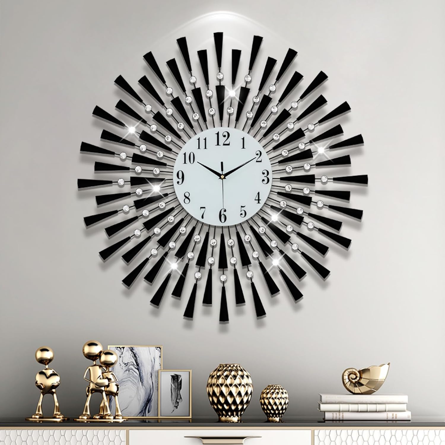 Battery Operated Luxe Black Wall Decor — 24" — Black
