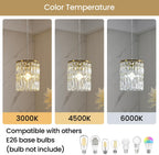 Adjustable Luxe Glass Chandelier - View 6