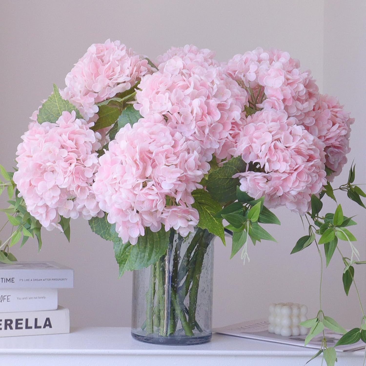 Blue Artificial Flowers — 21" — Pink