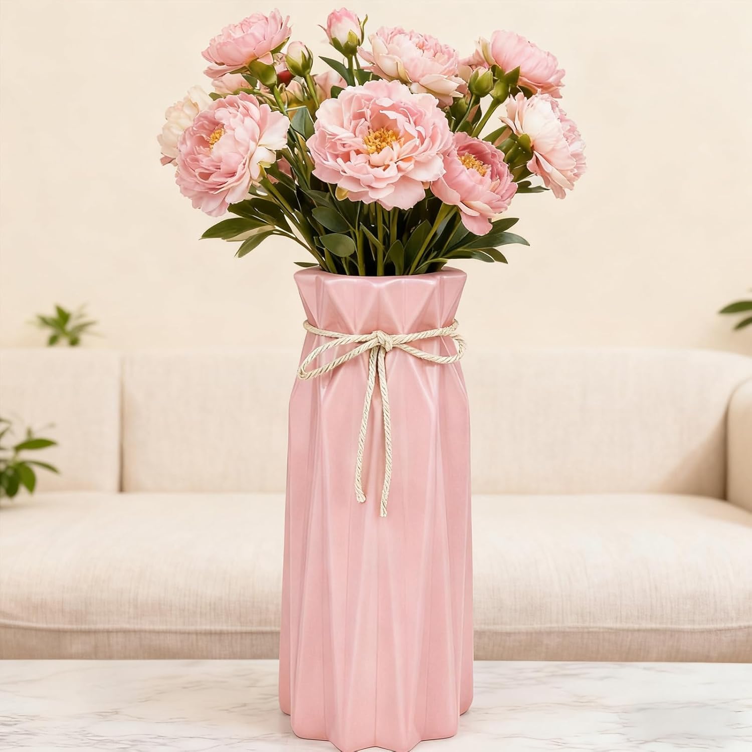 Farmhouse Blue Flower Vase — 9.5" - View 8