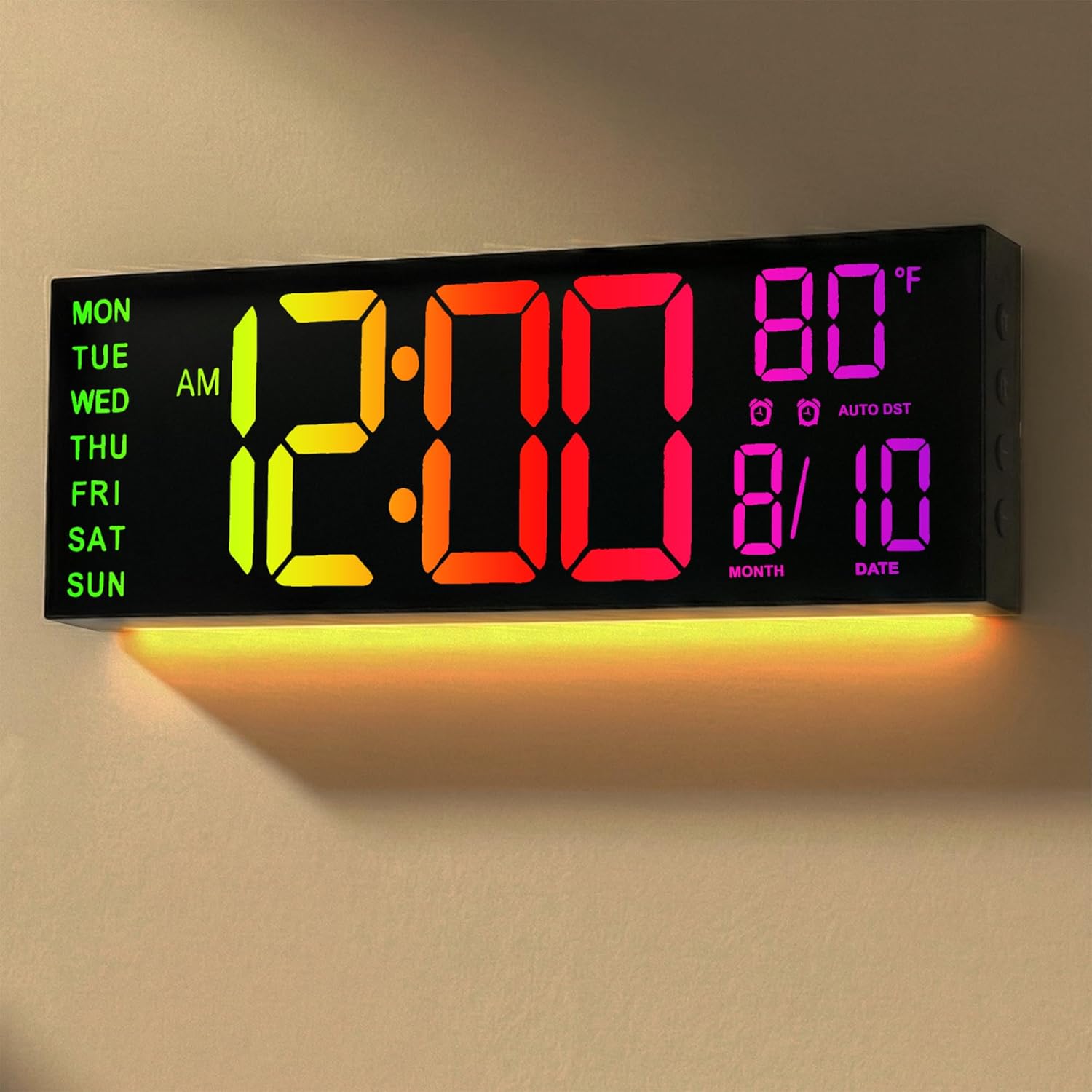 RGB Black Table Lamp — 12" — Black