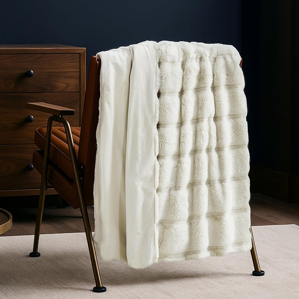 Luxe Beige Throw Pillow — 50" - View 6