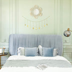 Round Boho Rattan Wall Mirror - View 2