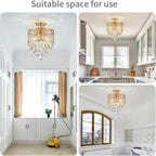 Luxe Black Chandelier — 3-Light - View 6