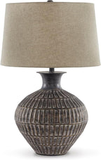 Farmhouse Ceramic Table Lamp — 27" — Magan