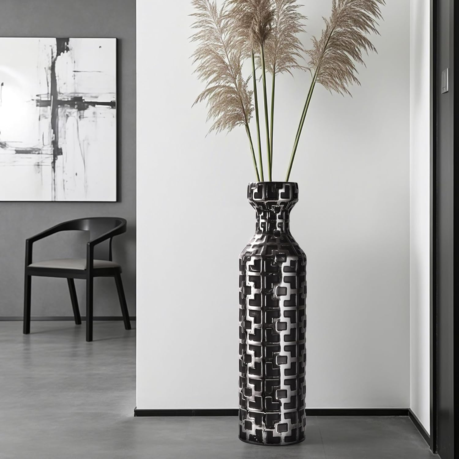 Modern Black Flower Vase — 4" - View 5