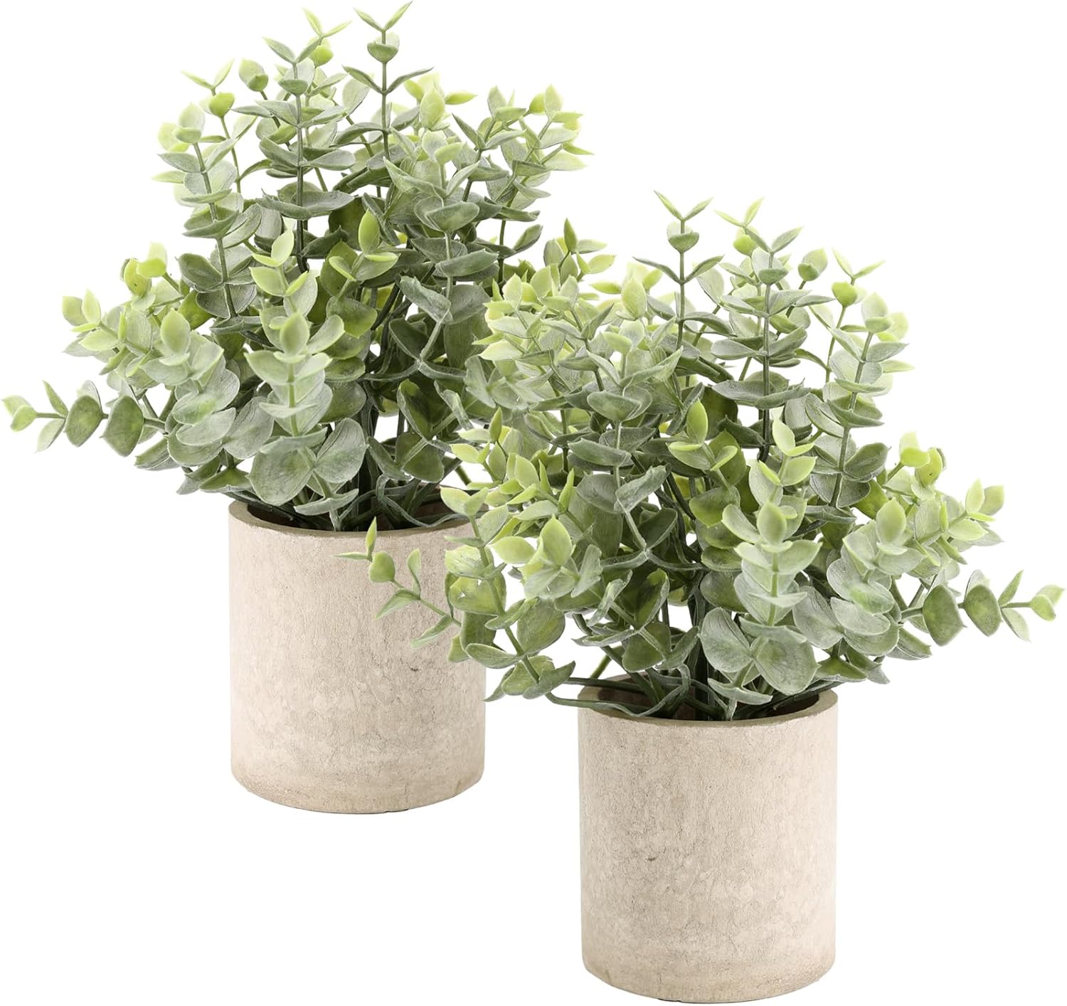 Farmhouse Black Faux Plant — 10" — Eucalyptus-2pc