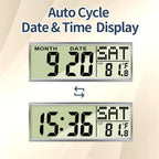 Battery Operated Farmhouse Beige Wall Clock — 12" - View 7