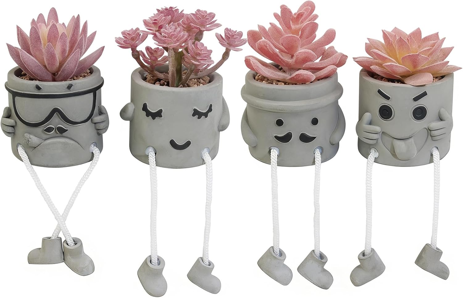 Green Faux Plant — 4small-cool-pink