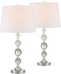 Luxe Metal Table Lamp — 25" — Crystal